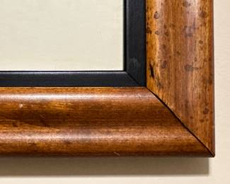 W35 - $75. "A Bevy of Quails" Beautifully framed Lithograph. Measures 31.5" x 26". 