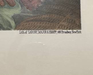 W35 - $75. "A Bevy of Quails" Beautifully framed Lithograph. Measures 31.5" x 26". 