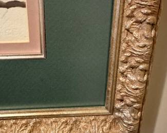 W15 - $100.  Jeannie Clapper original watercolor. Measures 24" x 31". Beautifully framed. 