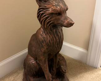 W29 - $65. Resin Fox sculpture. Measures 21" tall. 
