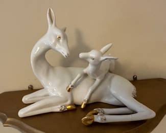 W26 - $5 deep sculpture - as is - has several repairs. $10 Wall sconce. 