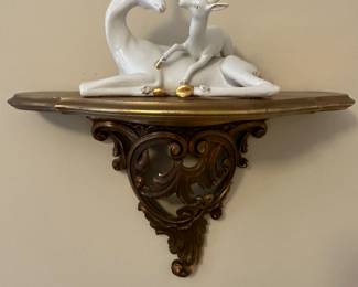 W26 - $5 deep sculpture - as is - has several repairs. $10 Wall sconce. 