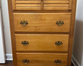 W101 - $95. Flanders Dresser. Measures 17" deep x 30" wide x 44" tall. Excellent Condition. Drawers all slide easily. 