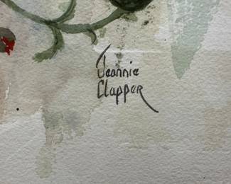 W105 - $75 Each. Original watercolors by Jeannie Clapper. Measures 22" x 29.5". 