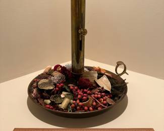 W113 - $30. Large brass candleholder. 