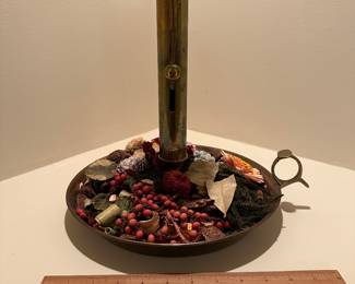 W113 - $30. Large brass candleholder. 