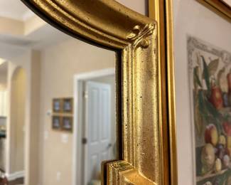 W5 - $250. Gold Decorative Mirror. Measures 46" wide x 31" tall. 