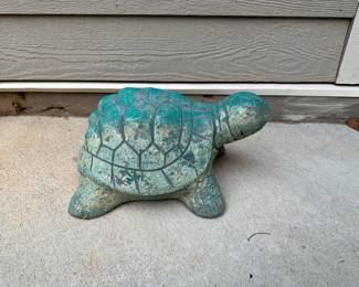 W119 - $20 . Terra Cotta Turtle. 15" long. 