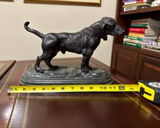 W46 - $100 Metal Dog (Bassett Hound) Sculpture. 