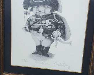 No. 6) Charles Bragg "Minute Man" lithograph signed numbered 55/100 9" x 8" - $125 (take 50% off)