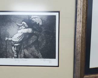 No. 7) Charles Bragg " Cyrano" lithograph signed numbed 38/90 8X6 - $125 (take 50% off)