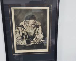 No. 8) Joseph Margulies "The Seeker" signed print 13x10 - $195 (take 50% off)