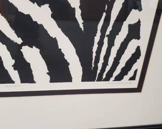 No. 14) "Zebra" lithograph by William MacDonald - 11" x 19" - signed and numbered 177/1500 - $200 (Take 50% off)