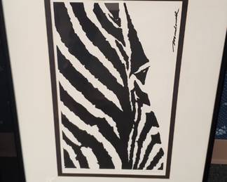 No. 14) "Zebra" lithograph by William MacDonald - 11" x 19" - signed and numbered 177/1500 - $200 (Take 50% off)
