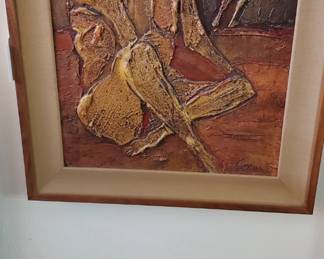 No. 17) mixed media on board painting by listed Florida artist Harrison Wall Covington - $300 (Take 50% off)