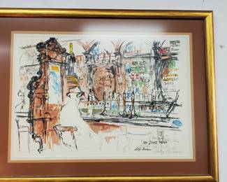 No. 26) "The Stag Head" lithograph by Leroy Neiman - 23" x 33" - $350 (Take 50% off)