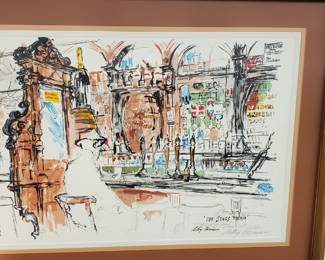 No. 26) "The Stag Head" lithograph by Leroy Neiman - 23" x 33" - $350 (Take 50% off)