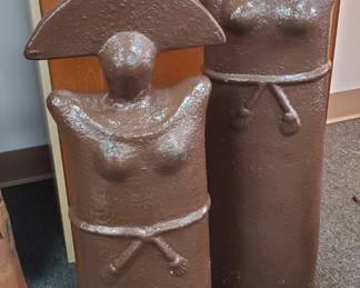 No. 28) Pair of Fertility Statues circa 80's 29" and 32" tall - $395 (Take 50% off)