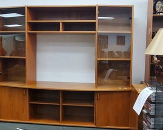 No. 33) entertainment center cabinet - 86" wide 74" tall - top is removable - $295 (Take 50% off)