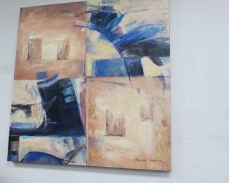 No. 36) large painting by artist Alberto Sadinio - 38" x 38" - $200 (Take 50% off)