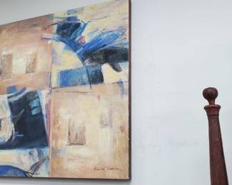 No. 36) large painting by artist Alberto Sadinio - 38" x 38" - $200 (Take 50% off)