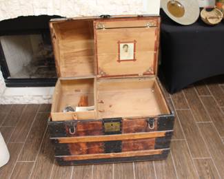 Antique steamer trunk from 1800's - a true gem!