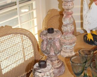 Rustic candle holders