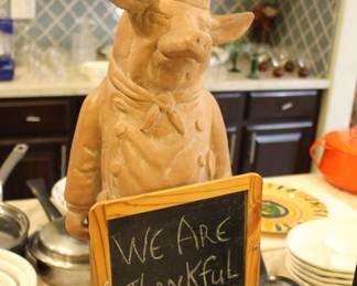 This pig is very very heavy - made out of stone or cement