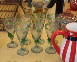 Hand blown glassware