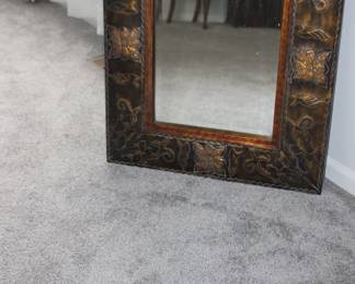Deep Brown and Brassie Metal Mirror