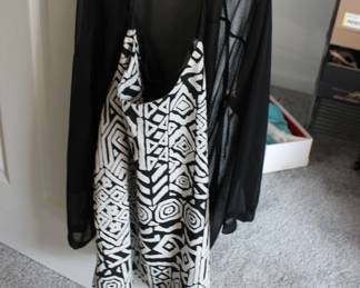 B W Top and Cover Up