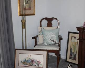 Pennsylvania Side Chairs, Floor Lamps, Art, Throw Pillows