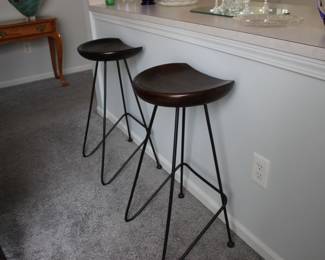 Wood and Metal Barstools