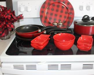 Pots Pans, Red Dishware