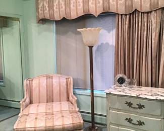 Louis XIV Style Bergere and Ottoman