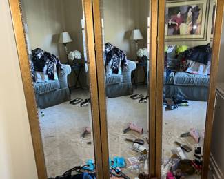 mirrored room divider