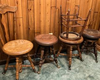 collection of piano stools