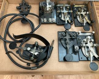 Morse code telegraph keyers - rare find!