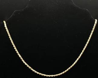 14k Diamond cut necklace