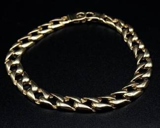 14k Heavy cuban link bracelet