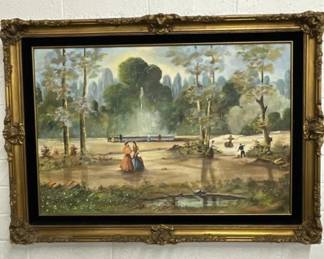 vintage Signed Montanola Oil Painting