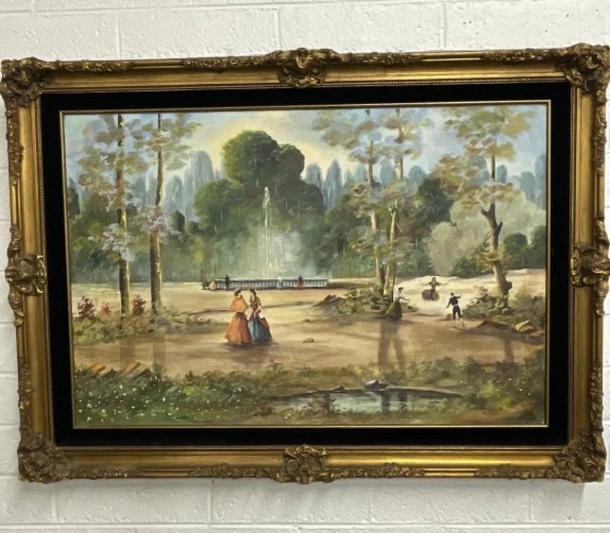 vintage Signed Montanola Oil Painting