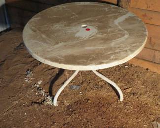 Lot 19. 42" metal patio table