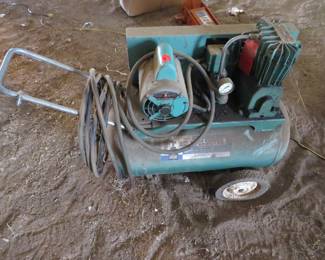 Lot 27. Sears 2-HP compressor lacking power cord