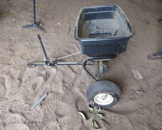 Lot 43. Craftsman pull-behind 2.1 cubic feet seeder, spreader