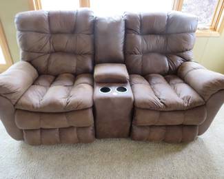 Lot 74. Electric double reclining heat and massage chair in excellent conditon