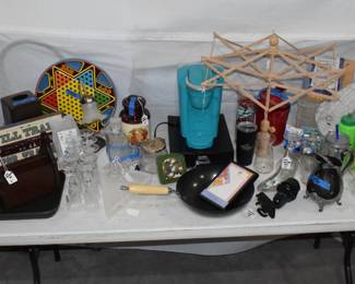 Keurig coffee maker, games, household goods..