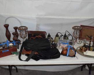 Decorative items and purses..