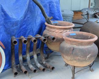Fireplace blower and pots