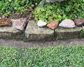 More decorative rock pieces (garden edging/uniform cement are not for sale)